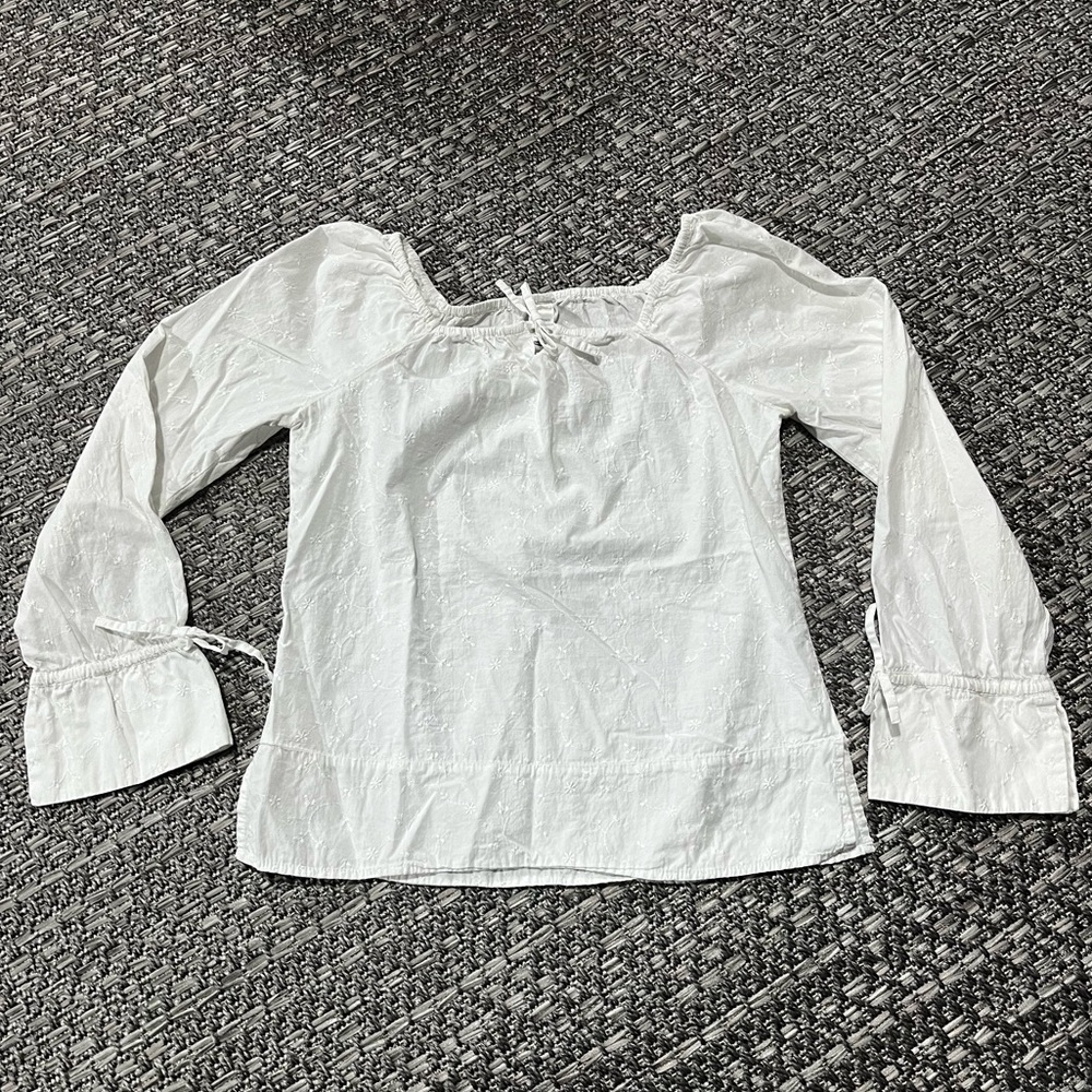 Old Navy | White Long Sleeve Blouse
